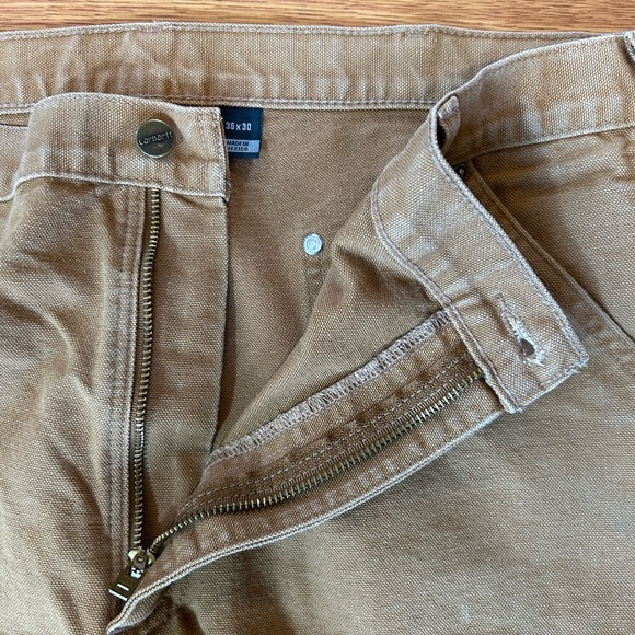 Men's Carhartt Brown Loose Fit Firm Duck Double-Front Utility Work Pant size 36 - Picture 10 of 16